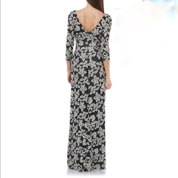 JS Collections Embroidered Mesh Gown Sz 8 NWT - Picture 2 of 13